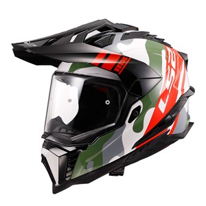 LS2 MX701 Explorer Camox Gloss Hvit/Rød Camo